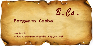Bergmann Csaba névjegykártya